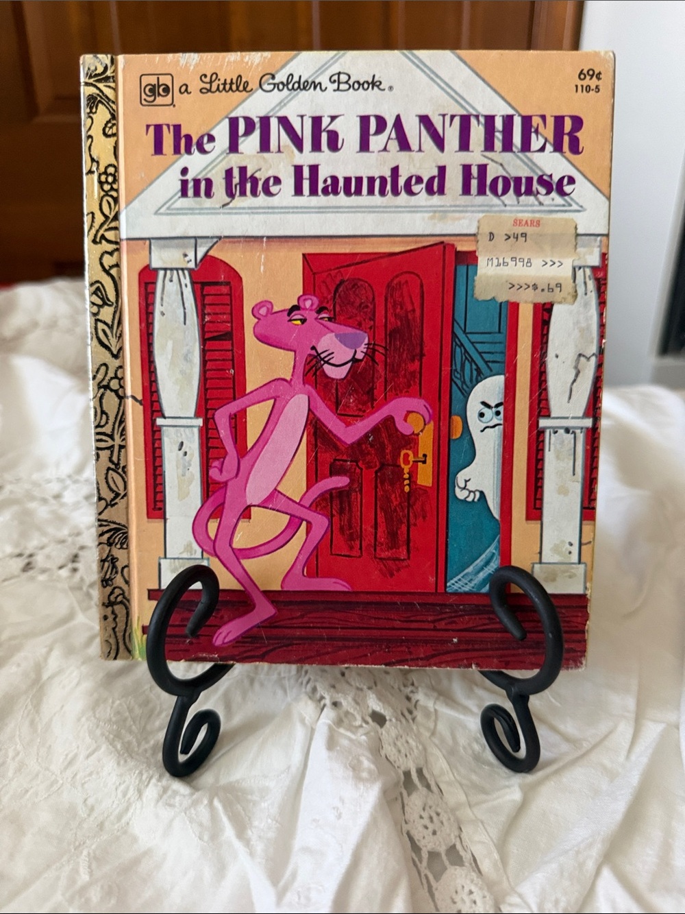 Vintage Little Golden Book - The Pink Panther in the Haunted House